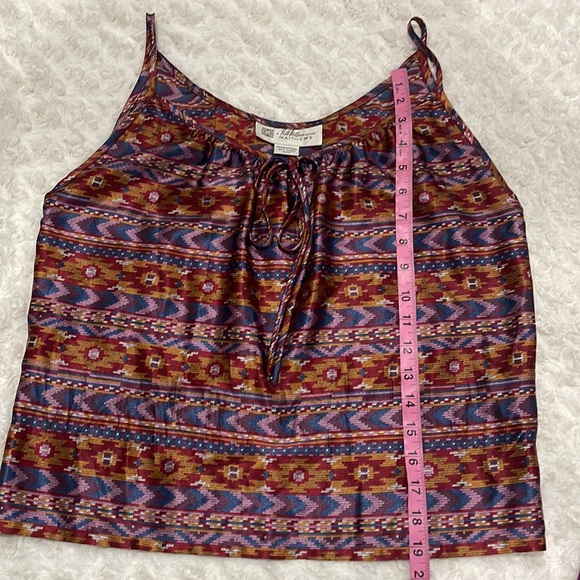 RUTH MATTHEWS DESING 2 piece silk skirt & blouse set Vintage Aztec luxury print. - Picture 14 of 16